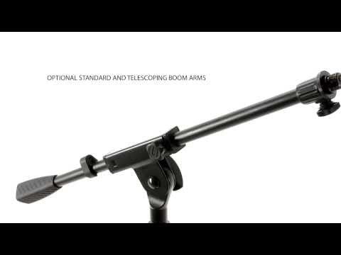 Gator Frameworks Deluxe Tripod Microphone Stand with Clutch Height Adjustment and Single Section Boom Arm (GFW-MIC-2110)