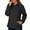 Black, variant on Caywon Women's Hooded Half-Zip Lightweight Outdoor Sports Waterproof Jacket Top Suitable for Outdoor Activities Breathable Material Half-Zip Design