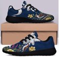 thumbnail image 3 of South Carolina Stte Yellow Jessamine Flower and Carolina Wren Birds Shoes Sneakers Black Size 10.5, 3 of 7