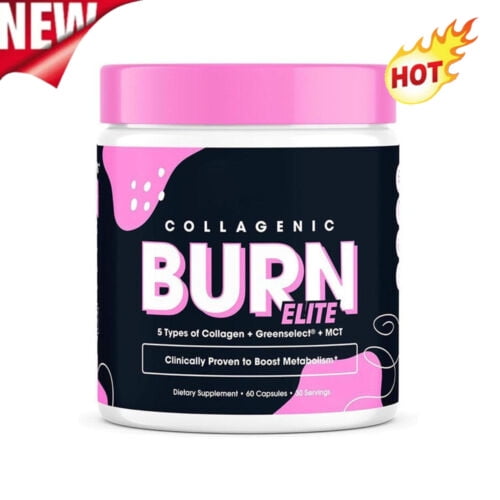 Collagenic Burn Elite,Collagen Peptides Infused Thermogenic Fat Burner= NEW Better
