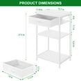thumbnail image 3 of 3-Tier Printer Stand with Drawers - White, 3 of 6