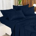 thumbnail image 3 of Juego de sábanas Utopia Bedding de microfibra totalmente cepillada, color azul marino, 3 of 7