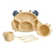 thumbnail image 2 of Platos para niños creativos Set de tazón de licencia de comida para bebés BPA gratuita Tenedor Conjunto Platos Utensilios amarillo Hugo Platos para niños, 2 of 10