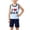 Blue, variant on SGFCWSX Boys 2 Piece Outfits Summer Print Sleeveless Tank Top Elastic Waist Shorts Casual Set for Kids Blue Size 12