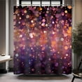 thumbnail image 3 of Purple Bokeh Shower Curtain for Bathroom, Purple Glitter Sparkle Shiny Birthday Shower Curtain Set Waterproof Fabric Bathtub Curtain Decor with 12 Hooks, 72x72 inches, 3 of 6
