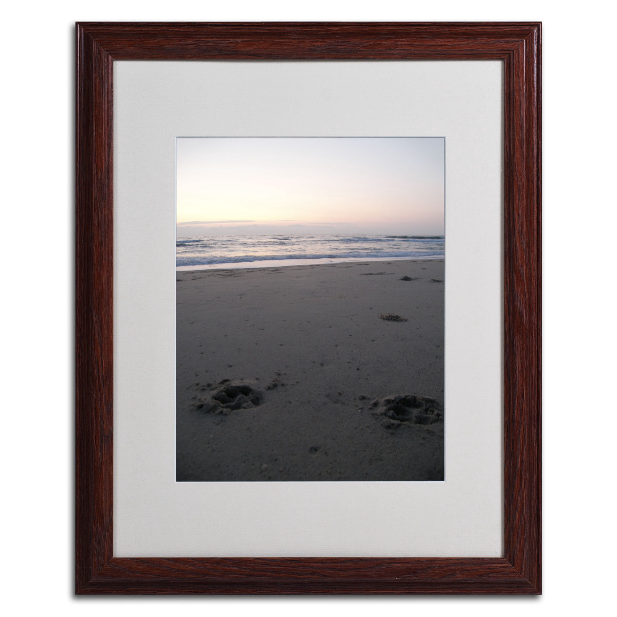 Trademark Fine Art "Unforgotten Steps" Canvas Art by Monica Fleet, White Matte, Wood Frame