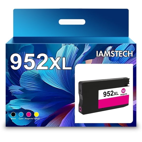 IAMSTECH 952XL 1-Pack Magenta Ink Cartridges Compatible for 952XL Work for OfficeJet Pro 7720/7730/7740/8700/8702/8710 8730/8734/8735/8736/8740/8743/8744/8745/8746/8747 Printer