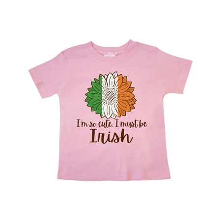 

Inktastic I m So Cute I Must be Irish Sunflower Gift Toddler Boy or Toddler Girl T-Shirt