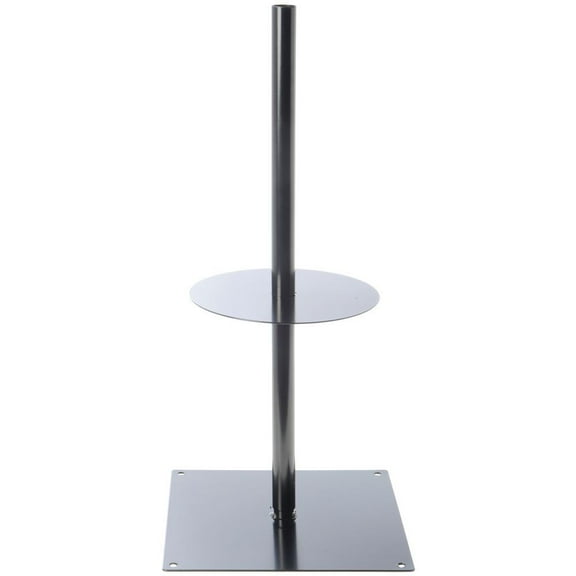 HUBERT® Roll Bag Holder Tabletop Center Straight Black Metal- 10"Sq x 27"H