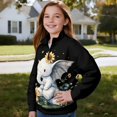 thumbnail image 3 of Uorisanigo Girls Half Zip Pullover Sweatshirt Fall Trendy Sunflower Elephant Long Sleeve Lapel Zipper Sweatshirt Oversized Drop Shoulder Pullover Top for Vacation Shopping Exercise Wear, 3 of 7