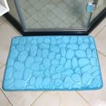 thumbnail image 4 of Alfombra de baño con relieve de adoquines, alfombras antideslizantes para lavabo, bañera, suelo lateral, felpudo para ducha, almohadilla de espuma con memoria, 4 of 5