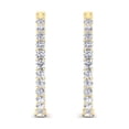 thumbnail image 3 of Lana - 5CT Inside Out Round Diamond Hoop Earrings 1.75", 3 of 5