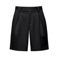 thumbnail image 4 of Mens Dress Shorts Summer Lightweight Breathable Straight Leg Loose Fit Business Casual Shorts with Pockets, 4 of 7