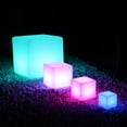 thumbnail image 5 of 17" LED Cube Chair Light Square Cube Color Changing Outdoor Furniture Stool +Remote, 5 of 10