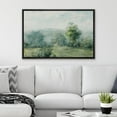 thumbnail image 2 of IDEA4WALL Framed Canvas Wall Art Misty Green Forest Landscape Watercolor Botanical Wilderness Scene Rustic Spring Nature Scenery Artwork for Living Room, Bedroom, Office - 16"x24" Black, 2 of 5