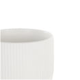 thumbnail image 4 of DecMode 9", 8", 6"H White Ceramic Planter with Linear Grooves and Tapered Bases (3 Count), 4 of 9