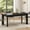 Black, variant on HAUXITIO 63 Inch Dining Table for 6 People, All-Weather Rectangular Table with Solid Wood Legs for Indoor & Outdoor Use,Natural