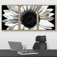 thumbnail image 2 of wall26 Framed Canvas Print Wall Art Set Black &amp; White Sunflower with Red Ladybug Floral Botanical Modern Art Rustic Colorful Ultra for Living Room, Bedroom, Office - 16"x24"x3 Natural, 2 of 5