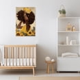 thumbnail image 2 of ZHONGYUTONG African American Wall Art Woman Canvas Afro Black Girl Sunflower Pictures Queen Yellow Flowers Painting Wall Decor Framed (12.00" x 18.00"), 2 of 5