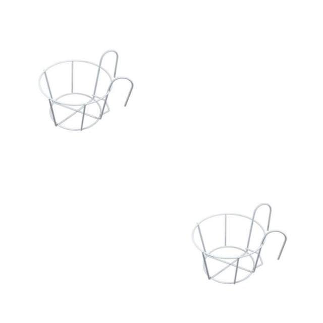 Bearachild Soporte para plantas duradero para en interiores y exteriores Soporte para macetas de materiales duraderos Blanco Tamaño grande 25㎝ 2Conjunto