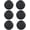 Black, variant on ABCISI 6 Pack Kitchen Melamine Plates, Round Dessert/Salad Plates, Serving Dishes for Snacks Appetizer, Dinnerware Sets, Dishwasher Safe, Dinnerware Sets, Dishwasher Safe, 6" White