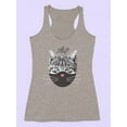 thumbnail image 3 of Masked Meow Cat Face Racerback Tank Women -Image by Shutterstock, Female x-Small, 3 of 4