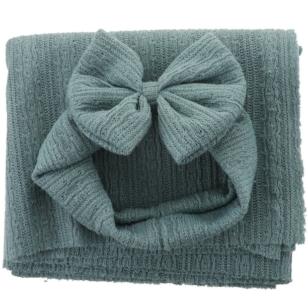 BRIGHTFUFU 1 set Baby Swaddle Blanket y Dienband Recibia Recién nacida Recibida para niñas para niños Niñas