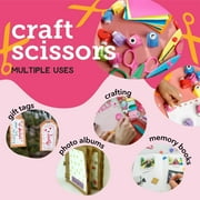 Incraftables Decorative Edge Craft Pattern Scissors 6pcs W/ Paper Hole Punches 10pcs & Craft Papers