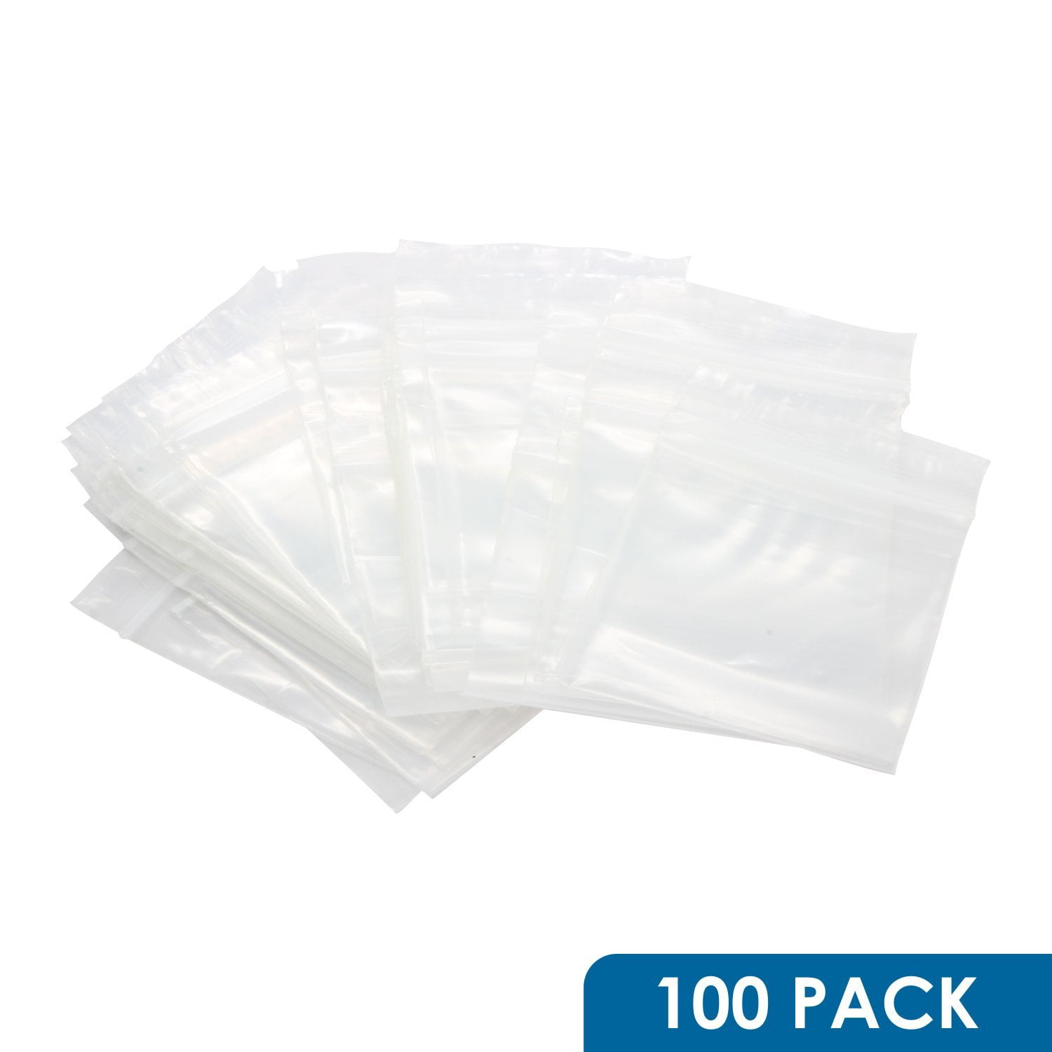 Hardware 100 Pack Heavy Duty 4" x 4" Resealable 4Mil Thick Plastic