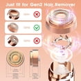 thumbnail image 3 of Replacement Heads for Flawless Facial Hair Remover, Gen 2 Replacement Blades Compatible with Finishing Touch Flawless Hair Removal, 18K Gold Painless Razor Head for Women, 3 of 7