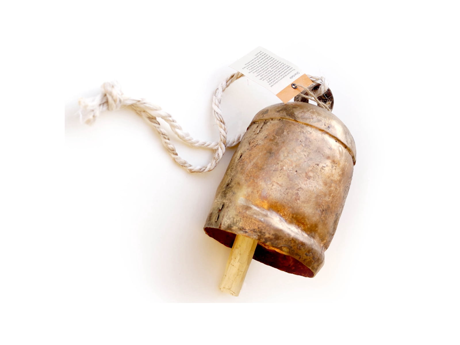 De Kulture Works Bell Metal Cow Bell Hanging Wind Chime Home Garden Décor