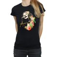 thumbnail image 3 of Janis Joplin Womens Floral Pattern Cotton T-Shirt, 3 of 5