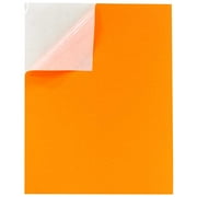 JAM Paper Full Page Labels Stickers, 8 1/2 x 11, Neon Orange, 10 per Pack