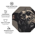 thumbnail image 4 of Fuzoiu Vintage Dog Illustration Print Leather Coasters Set,Drink Coasters Set of 6,for Tabletop Protection, Durable PVC Coasters,Home Décor and Housewarming Gift,Octagon, 4 of 7
