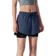 thumbnail image 4 of Bibifish Women's 2-In-1 Shorts Double Layer Unisex Couple Running Outdoor Shorts Workout Shorts, 4 of 6