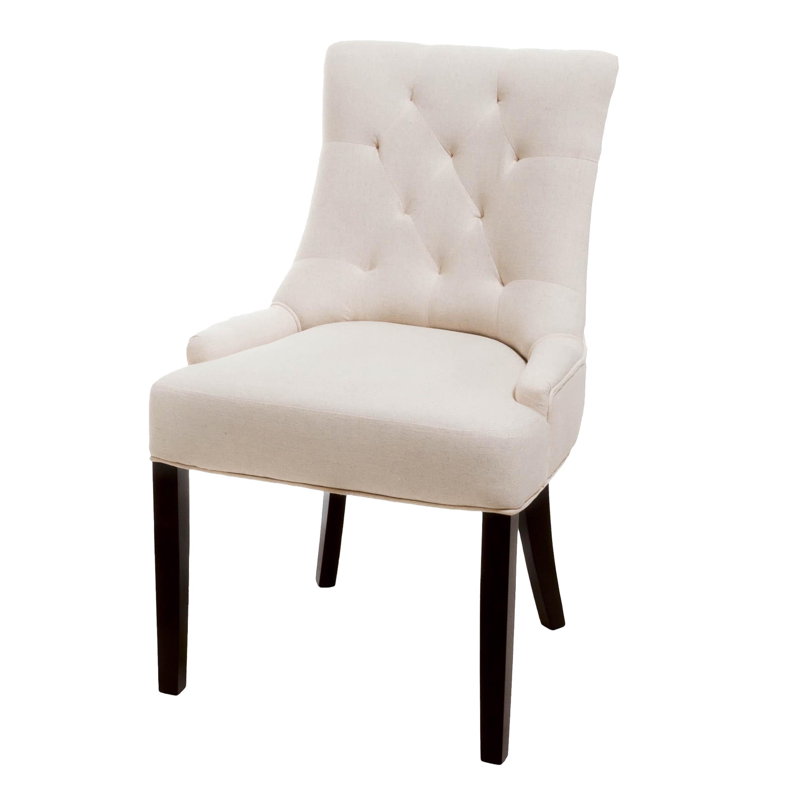 Kadyn Contemporary Tufted Dining Chairs, Upholstered Kitchen Chair with Wood Legs and Inclined Handrail, Dinner Chairs for Dining Room, Set of 2, Beige Kadyn Contemporary Tufted Dining Chairs, Upholstered Kitchen Chair with Wood Legs and Inclined Handrail, Dinner Chairs for Dining Room, Set of 2, Beige