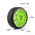 thumbnail image 2 of fastboy RCGOFOLLOW Durable Wheel Rims Tyre For 1/8 WRC Feishen On-Road Vehicles Green, 2 of 6