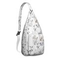 thumbnail image 1 of Vintage Wildflower Sling Backpack - Romantic Rose & Peony Print, Fashionable Multi-Functional Crossbody Bag, 1 of 4