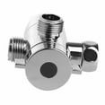 thumbnail image 1 of Hose Splitter 1/2 3-Way Plated Shower Tap Adapter Plastic Hose Splitter 1/2 Tap Universal Bathroom Tube Connector, 1 of 1