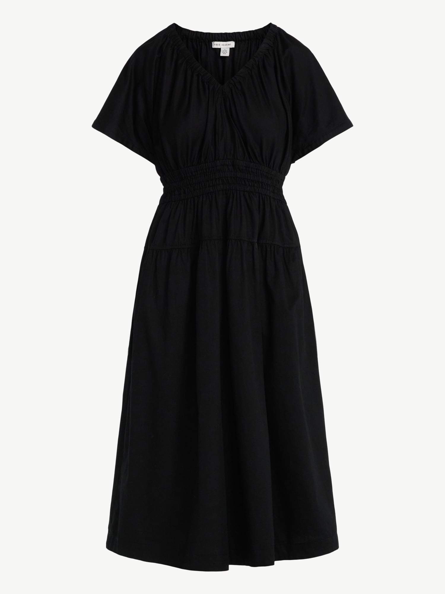 free assembly women's cotton midi dress with puff sleeves reviews Puff Sleeve Cotton Midi Dress (Women)