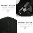 thumbnail image 3 of 57-61cm cap circumference adjustable big head circumference baseball cap hard top men and women summer solid color face covering hat - black, 3 of 5