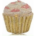 thumbnail image 3 of StyleSack Rhinestone Cupcake Clutch Purse for Women - Evening Bag, Bling Crystal Goblet Purse Luxury Pink Silver, 3 of 4