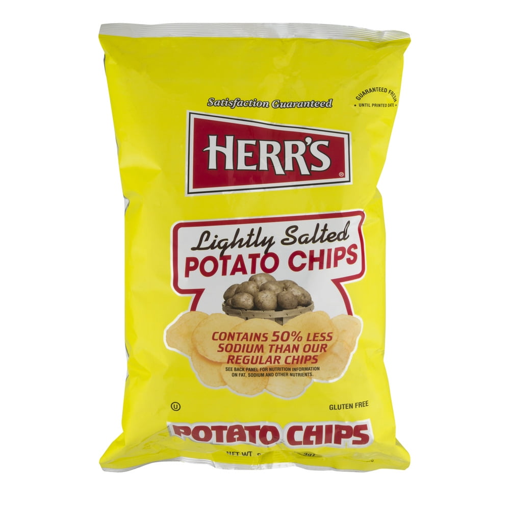 Herr's Lightly Salted Potato Chips, 9.5 Oz. - Walmart.com