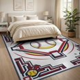 thumbnail image 3 of ODIKA Softball Sliding Field Geometric Border Pitching Pink Personalized Non-Slip Flatwoven for Living Room, Under Sectional, Family, 3 of 7