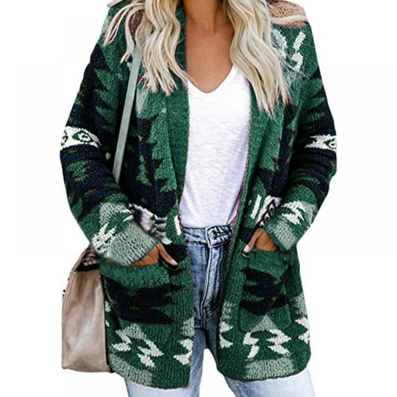 Women Boho Loose Knitted Cardigan Open Front Slouchy Sweaters Long Sleeves Halloween Christmas Jacket Coat All-match Outwear for Women,S-3XL