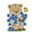 thumbnail image 4 of Kit de punto de cruz de flores de animales de dibujos animados impresos de 2 piezas para adultos amantes de la artesanía adornos para el hogar hechos Zulema Kits estampados de punto de cruz, 4 of 8