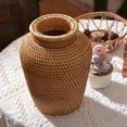 thumbnail image 5 of 2X Wicker Basket Rattan Hanging Flowerpot Flowerpot Flower Storage Basket Wicker Vase Rustic Woven Pot, 5 of 8