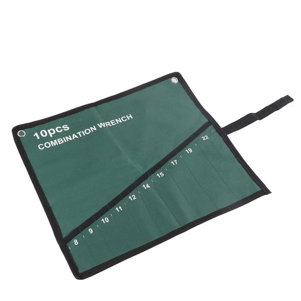 Bolsa de herramientas enrollable bolsa de almacenamiento de herramientas enrollables de lona con múltiples bolsillos llave inglesa alicates soporte para llave organizador de ANGGREK Otros