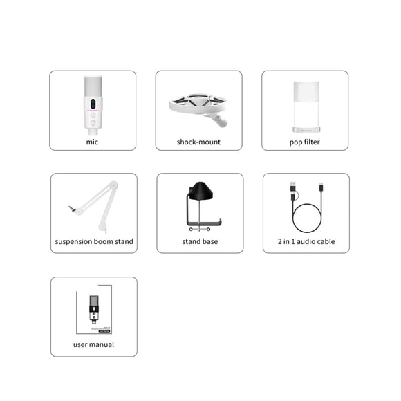 STA-U2D USB Recording Microphone Computer Podcast Mic For PC/PS4/Mac,Four Pickup Patterns For Vocals,Gaming