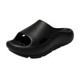 thumbnail image 2 of Sandals Arch Support Slides Forefoot Elevated Shoes Lightweight EVA Thick Sole Square Toe Non-Slip Indoor Outdoor Beach Pool Casual Comfortable Walking Slippers for Women Men Wide Feet (Black, 36), 2 of 3